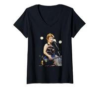 Femme Kathy Valentine The Go-Go de We Got The Beat Michael Grecco T-Shirt avec Col en V