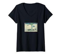 Femme Katsushika Hokusai, 36 Vues de Fugaku, Koshu Sanshu T-Shirt avec Col en V