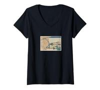 Femme Katsushika Hokusai, 36 Vues de Fugaku T-Shirt avec Col en V