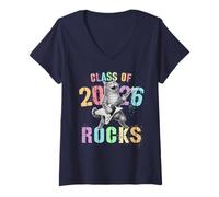 Femme Kawaii Class of 2026 Rocks 12 Years Tater We Run The School T-Shirt avec Col en V