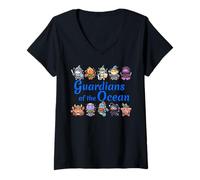 Femme Kawaii Ocean Warriors Women Men Fantasy RPG Gift T-Shirt avec Col en V