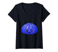 Femme Kawaii Rainbow Dumpling Squishy Cutie Dumpling [SBL] T-Shirt avec Col en V