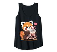 Femme Kawaii Red Panda Boba Bubble Tea Kawaii Esthétique Débardeur