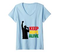 Femme Keep Hope Alive | Droits Humains | Manifestation pour l'égalité T-Shirt avec Col en V