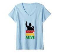 Femme Keep Hope Alive | Droits Humains | Manifestation pour l'égalité T-Shirt avec Col en V