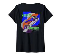 Femme Keep It Twisted Mini Bike Riders Moto Véhicules Rapides T-Shirt avec Col en V
