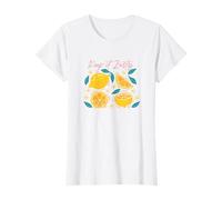 Femme Keep It Zesty, Cute Citrons with Florals, Positive Citrus Fun T-Shirt