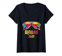 Femme Kefalonia 2025 Tépail des lunettes de soleil Kefalonia 2025 T-Shirt avec Col en V