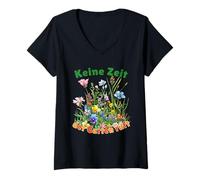 Femme Keine Zeit der Garten ruft Gartenarbeit Hobbygärtner Garten T-Shirt avec Col en V