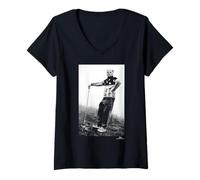 Femme Keith Flint The Prodigy Firestarter Shoot par Phil Nicholls T-Shirt avec Col en V