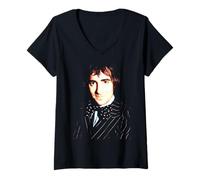 Femme Keith Moon, Batteur du Groupe The Who Rock (1973) T-Shirt avec Col en V