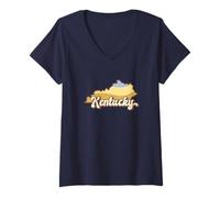 Femme Kentucky T-Shirt avec Col en V
