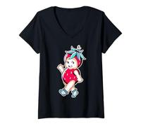 Femme Kewpie Baby Berry T-Shirt avec Col en V