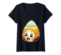 Femme Kewpie Baby Candy Gumdrop T-Shirt avec Col en V