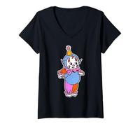 Femme Kewpie Baby Clown Anniversaire T-Shirt avec Col en V