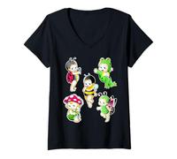 Femme Kewpie Baby Friends Nature T-Shirt avec Col en V