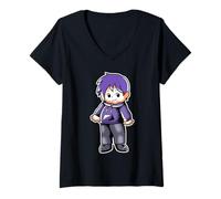 Femme Kewpie Baby Goth Kid T-Shirt avec Col en V