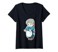 Femme Kewpie Baby Grandma Grandmother Nana T-Shirt avec Col en V