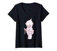 Femme Kewpie Baby Horror Halloween effrayant effrayant T-Shirt avec Col en V