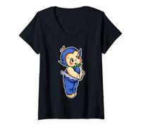 Femme Kewpie Baby Myrtille T-Shirt avec Col en V