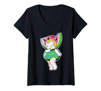 Femme Kewpie Baby Pastèque T-Shirt avec Col en V