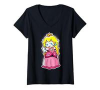Femme Kewpie Baby Princess Blonde T-Shirt avec Col en V