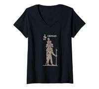 Femme Khnemu Nil Égyptien Ram Dieu Khnum Archéologie Egyptologie T-Shirt avec Col en V