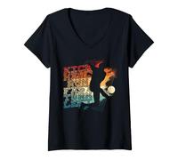 Femme Kick Hard - Run Fast - Turn Left T-Shirt avec Col en V