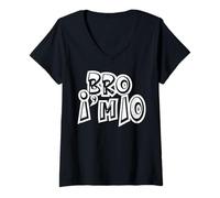 Femme Kids Bro I'm Ten Years Old, 10e anniversaire, garçon, graffiti rétro T-Shirt avec Col en V