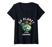 Femme Kids Cute Earth Day Go Planet It's Your Earth Day Toddler Boy T-Shirt avec Col en V