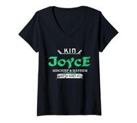 Femme Kin Joyce Mischief and Mayhem Since The Middle Age T-Shirt avec Col en V