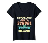 Femme Kindergarten Back to School and Looking Cool T-Shirt avec Col en V