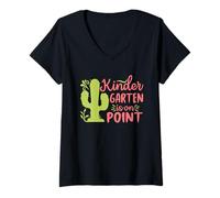 Femme Kindergarten is on Point Funny Back to School for Kids T-Shirt avec Col en V