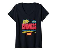 Femme Kindness Free and Always in Season Be a Good Human Retro T-Shirt avec Col en V