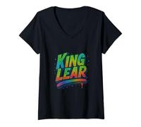 Femme King Lear Shakespeare Title Tragedy Play Meme T-Shirt avec Col en V