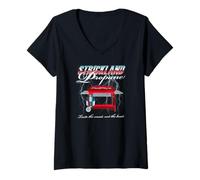 Femme King of the Hill Strickland Propane Chrome Lettering Cartoon T-Shirt avec Col en V