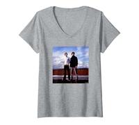 Femme Kings of Convenience Indie Folk Duo par Andy Willsher T-Shirt avec Col en V