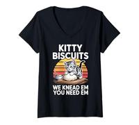 Femme Kitty Biscuits Bakery We Phead Em You Need Em Vintage T-Shirt avec Col en V