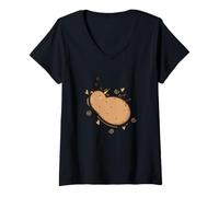 Femme Kiwi dort Fruit Animal Nouvelle-Zélande T-Shirt avec Col en V