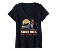 Femme Knight Rider Faites-en Un Michael Knight T-Shirt avec Col en V