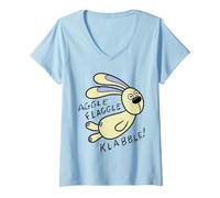 Femme Knuffle Bunny Aggle Flaggle Klabble T-Shirt avec Col en V
