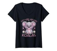 Femme Koala Just a Girl Who Loves Koalas T-Shirt avec Col en V