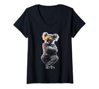 Femme Koala Lover Animal Zoo Cool Motif Art Design T-Shirt avec Col en V