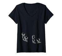 Femme Kodama Fan Forest Tree Spirit T-Shirt avec Col en V