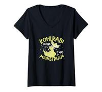 Femme Kohlrabi Before It Was Mainstream Funny Navet Chou Lover T-Shirt avec Col en V