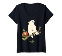 Femme Koson Ohara (1877-1945), [Perroquet avec Grenade] Culture Japonaise Peinture Japonaise T-Shirt avec Col en V