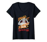 Femme KOTH Hank Dang It Bobby That Boy Ain't Right Retro Cartoon T-Shirt avec Col en V