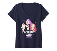 Femme Kpop Demon Hunters Huntrix Birthday Girl Group T-Shirt avec Col en V