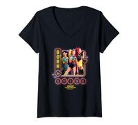 Femme Kpop Demon Hunters Huntrix Born to Shine T-Shirt avec Col en V