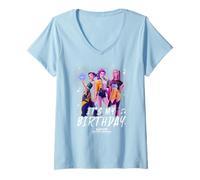 Femme Kpop Demon Hunters Huntrix It's My Birthday Group T-Shirt avec Col en V